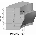 Sada fréz na okenní křídlo s VBD - Profil "L" - pro jednoduché zasklení