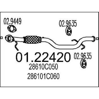 Výfuková trubka Výfuková trubka MTS 01.22420