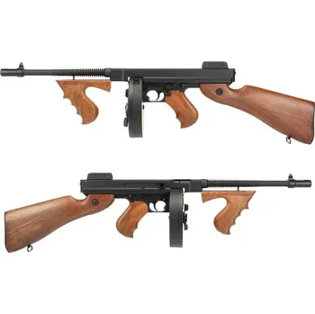Airsoftová zbraň CYMA Airsoftový samopal Thompson M1928A1 - celokov, imitace dřeva (CM.051)