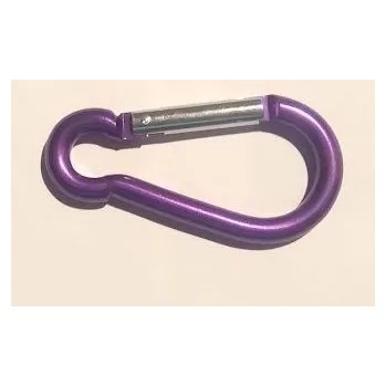 Karabina hliník, 60x6mm, nosnost 15kg - fialová