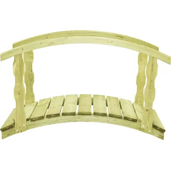 Zahradní můstek Vidaxl Můstek se zábradlím 170 x 74 x 105 cm borovice