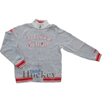 Pánská mikina Mikina CCM Team Classic Sweater Knit Track Jacket Detroit J6051 Barva: Šedá, Velikost: XL