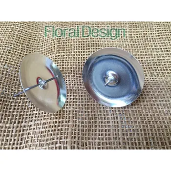 Dortová svíčka Zápich 5cm na svíčky 12ks stříbrná