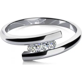 Prsten Couple, Módní prsten Vera v bílém zlatě se zirkony, vel.: 55, ø17,5 mm, 6860650-0-55-1