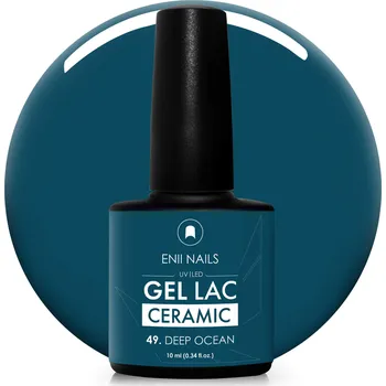 Lak na nehty ENII NAILS Gel lak Ceramic 49 Deep Ocean - gelový lak bez HEMA, 10 ml