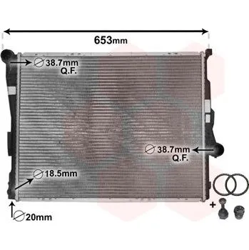 Motor automobilu Chladič, chlazení motoru VAN WEZEL 06002278