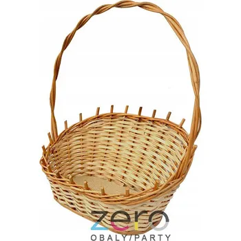 Dárkový potravinový koš Koš dárkový proutěný se zády 25 x 13 cm