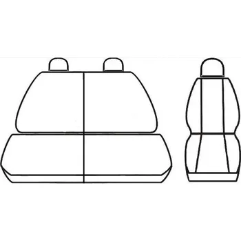 Autopotah Automega Autopotahy Citroen Berlingo II,3 místa, delené dvojsedadlo,od r. 2008, Dynamic žakar tmavý