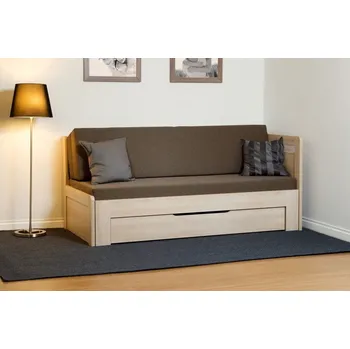 Postel BMB TANDEM PLUS s roštem 90 x 200 cm - rozkládací postel z lamina bez područek, lamino