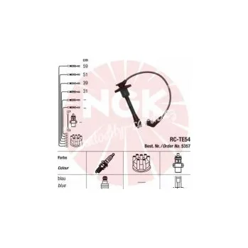 Zapalovací kabel Sada kabelů pro zapalování NGK RC-TE54