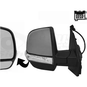 Auto zrcátko Vnější zpětné zrcátko VAN WEZEL 1638816