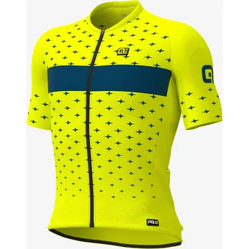 cyklistický dres ALÉ Cycling Letní cyklistický dres ALÉ PRR STARS – žlutý - M L21091460