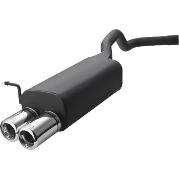 Zadní díl výfuku ULTER SPORT Sportovní výfuk ŠKODA Fabia II HATCHBACK 2006-2010, 1x koncovka oválná 120×80mm Vyberte motor: 1,6i 77kW HATCHBACK