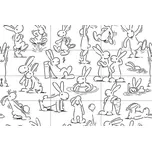 Rako Play WIDMB210 obklad dekor 20x40 bílý (obraz set 12 ks)