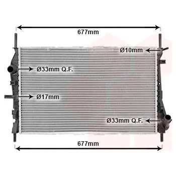 Chladič motoru Chladič, chlazení motoru VAN WEZEL 18002376