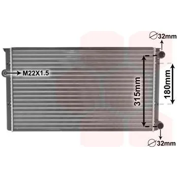 Motor automobilu Chladič, chlazení motoru VAN WEZEL 58002105