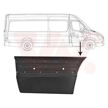 Nárazník Dveře, karoserie VAN WEZEL 3077172