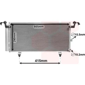 Klimatizace automobilu Kondenzátor, klimatizace VAN WEZEL 51005084