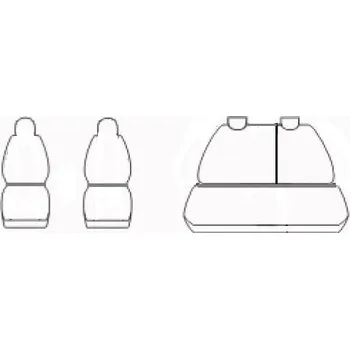 Potah sedadla Automega Autopotahy Škoda Citigo, dělené, od r. 2011, DYNAMIC žakar tmavý