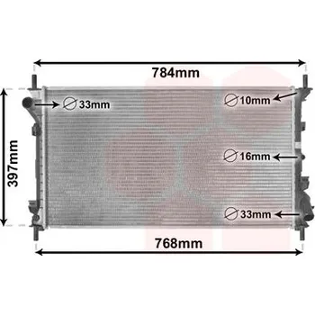 Chladič motoru Chladič, chlazení motoru VAN WEZEL 18002411