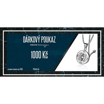 Dárkový potravinový koš Přívěskynakrk.cz Dárkový poukaz pro muže 1000 Kč