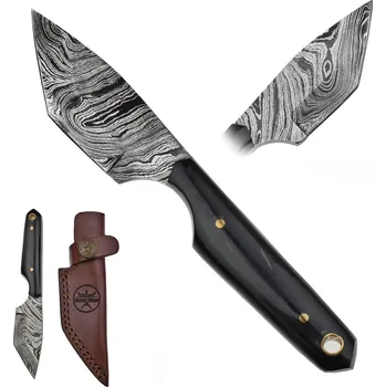 Bojový nůž PAK Stylový damaškový nůž "NIGHTMARE HUNTER" s koženým pouzdrem