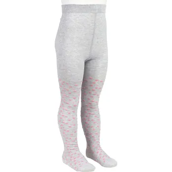 Dětské bavlněné punčocháče s květinovým motivem šedé Velikost: 80/92