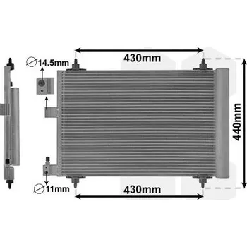 Klimatizace automobilu Kondenzátor, klimatizace VAN WEZEL 40005193