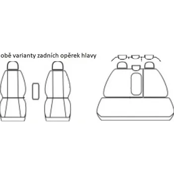 Potah sedadla Automega Autopotahy HYUNDAI TUCSON, od r. 2015 a Facelift, od 2019, Dynamic žakar tmavý