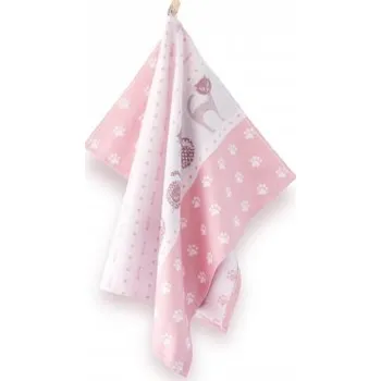 Utěrka Utěrka KOČKY růžová - 50 x 70 cm