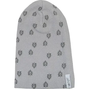 Čepice LODGER bavlněná čepice BEANIE PRINT RIB Sharkskin 6-12m