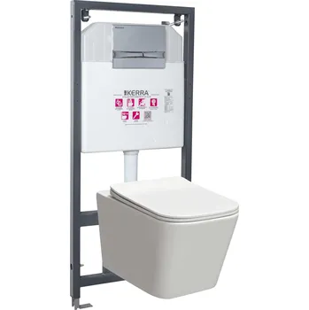 Klozet Kerra Tinos/Adriatic Chrom WC závěsný komplet