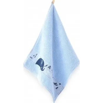 Dekorativní polštářek Ručníček ZVÍŘÁTKA sv.modrý - 50 x 70 cm