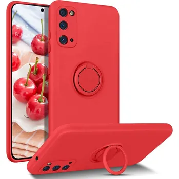 Kryt Xiaomi Redmi 9A / Redmi 9AT Silicone Ring Magnetic Stand červený