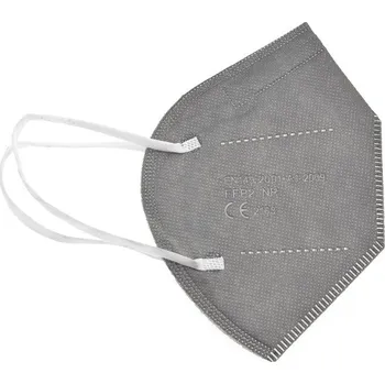 respirátor Šedá ochranná maska respirátor FFP2 - 10 kusů