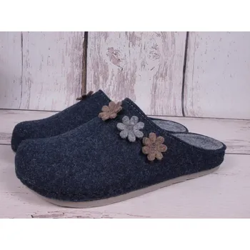 Dámské pantofle Pantofle papuče bačkory Inblu UA34-041 modrošedé s kytičkami velikost: 38