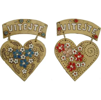 Váza Keramická srdíčka - Vítejte