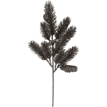 Vánoční dekorace H&L Vánoční větvička borovice 37cm, tmavá káva