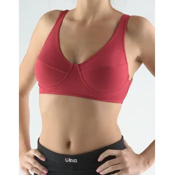Podprsenka Gina Podprsenka sportovní jednobarevná 97017P vínová S
