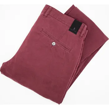 Pánské bavlněné kalhoty Barva: Vínová, Velikost: 33/36, Střih: REGULAR FIT