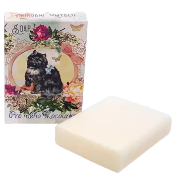 Mýdlo Soap Luxusní přírodní mýdlo s vůní v dekorovaném obalu, Pro mého kocourka - 40 g