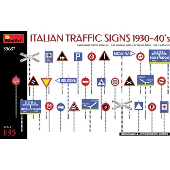 Plastikový model 1:35 Italian Traffic Signs 1930-40's