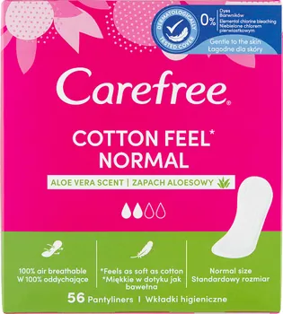 Hygienické vložky Carefree Cotton Feel Normal Aloe 56 ks