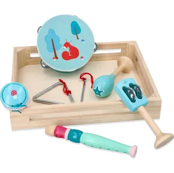 Hudební nástroj pro děti NEF Dětská dřevěná hudební sada - 7 dílů