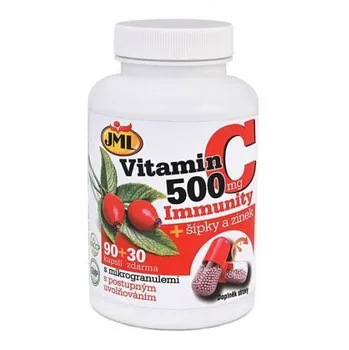 JML Vitamin C 500 mg + šípky a zinek 120 cps.