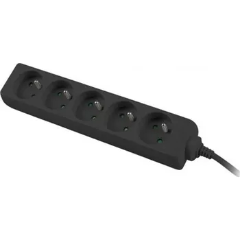 Prodlužovací kabel PREMIUMCORD Prodlužovací přívod 230V 3m 5 zásuvek, černý, ppa5-03bk