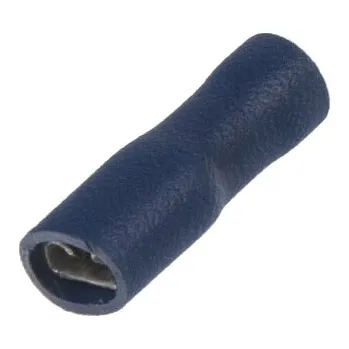 Objímka plochá izolovaná 4,8 mm modrá, 100 ks