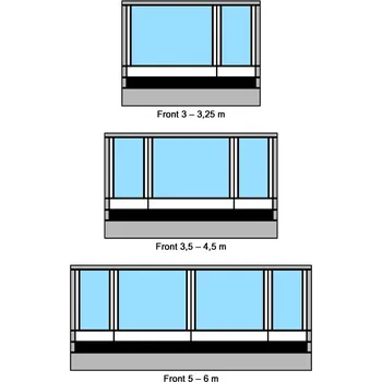 Stínicí technika Přední stěna stanu Thule Residence G3 Délka markýzy: 3 m, Montážní výška: XXL/3XL - 2,75 - 3,1 m