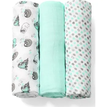 látková plena Bambusové pleny babyono 3ks mint