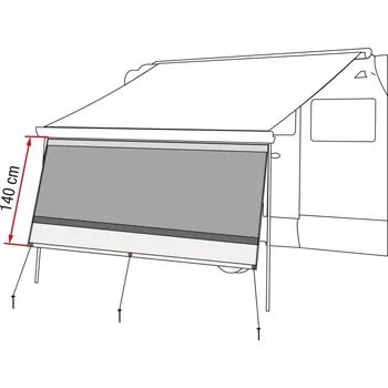 Příslušenství ke karavanu Přední clona Fiamma Blocker Design 2019 Velikost: 400